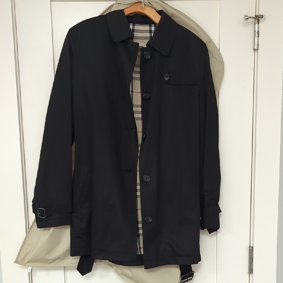 Burberry Black Trench Coat - Picture 1 of 6